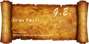 Grau Emil névjegykártya