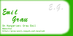 emil grau business card